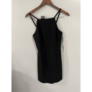 French Connection Womens 2 Whisper Square Neck Short Mink Dress NEW Black